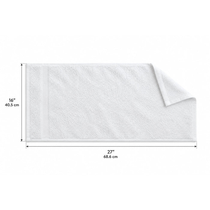size of the BodyBest lightweight hand towels 16x27 showing one piece of the towel 