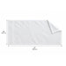 size of the BodyBest lightweight hand towels 16x27 showing one piece of the towel 