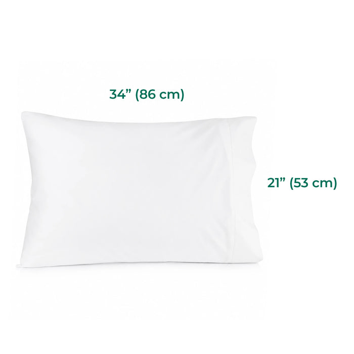 dimensions of Body Best T220 percale Pillowcase on 21x34 inch pillow
