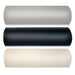 odyBest semi-round bolster shown in black, vanilla, and stone grey, premium spa support cushion displayed together for comparison.