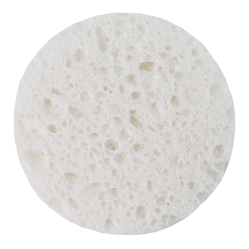 Cellulose face sponge showing the texture