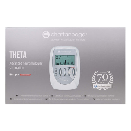 Chattanooga Theta 4 Channel NMES Tens Unit front of box