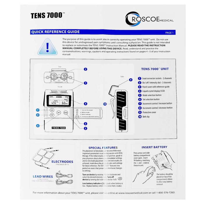 Comfy Digital TENS 700 information page
