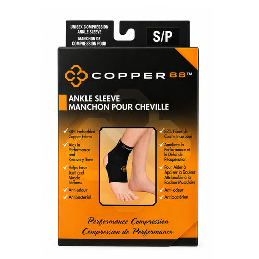 A packaging of small size of Copper 88 ankle compression sleeve 
