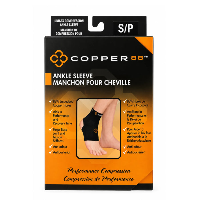 A packaging of small size of Copper 88 ankle compression sleeve 