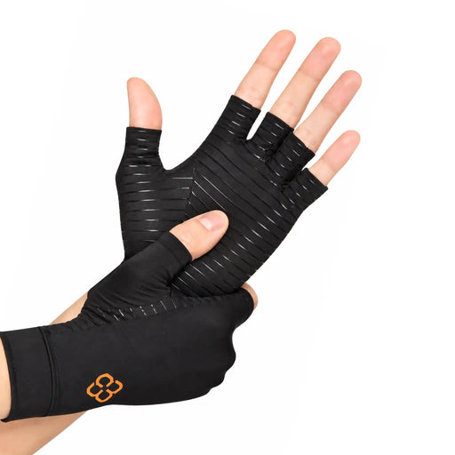 Copper88 Half finger gloves in use 