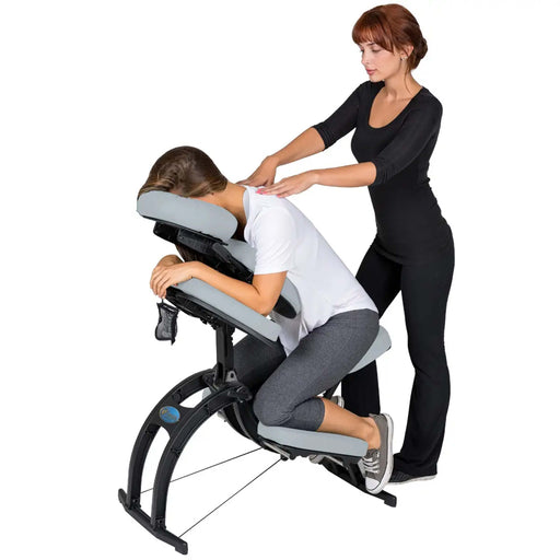 Earthlite Avila II Portable Massage Chair in use by therapist