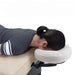 Earthlite Fitted Disposable Head Rest Covers shown with patient