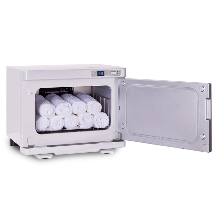 Earthlite Mini UV Hot Towel Cabinet White Open