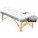 Earthlite Professional Table Warmer measuring 30 x 72 inches, displayed on a massage table with digital heat controller.