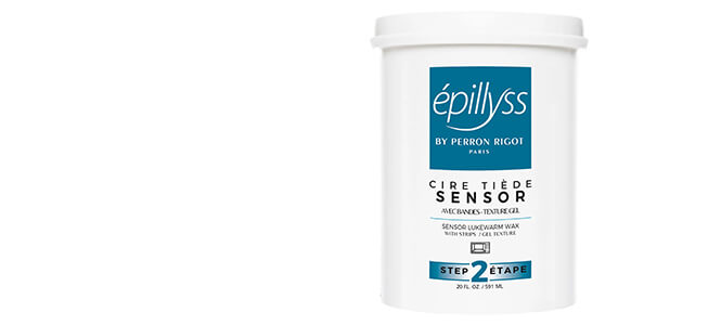 Epillyss Sensor Depilatory Soft Strip Wax container with lid