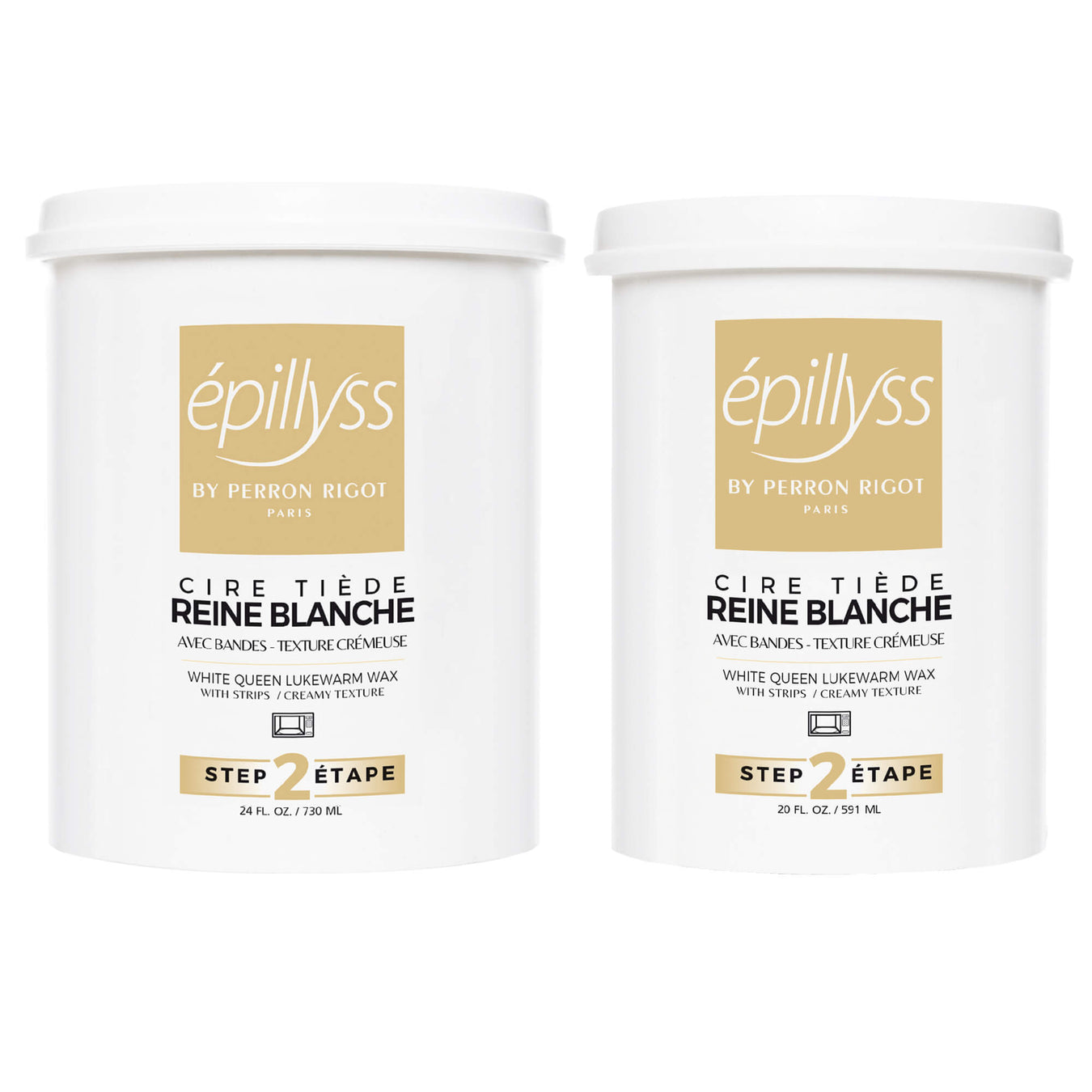 2 available sizes Epillyss White Queen Lukewarm Depilatory Gel Wax