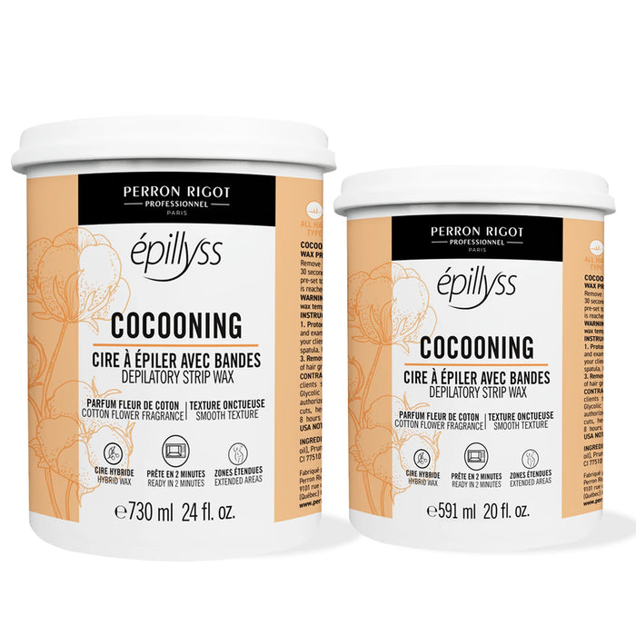 Epillyss Cocooning lukewarm depilatory gel wax 730ml 24oz and 591ml 20oz