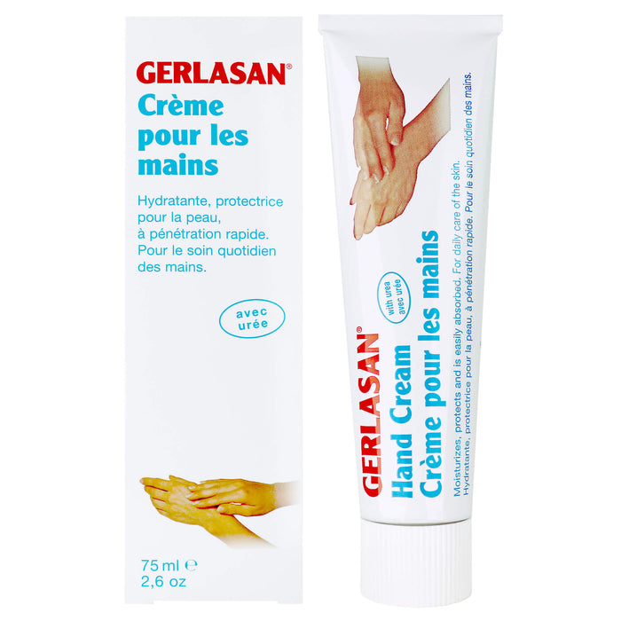 Gerlasan Hand Cream tube out of box beside packaging