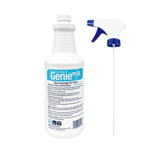 Germiphene Genie Plus massage table spray cleaner, 1L bottle with sprayer
