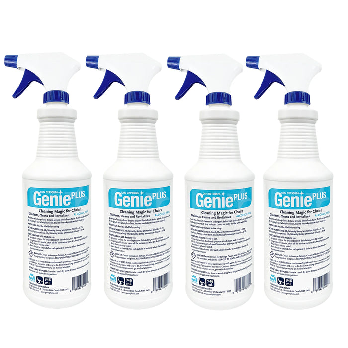 Germiphene Genie Plus massage table spray cleaner, 1L x4
