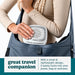 Compact HoMedics SoundSpa Rejuvenate portable sound machine with 6.5 by 5.2 inch dimensions