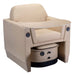 LEC Wilshire M Pedicure Chair with Manual Pedi Tub under chair 