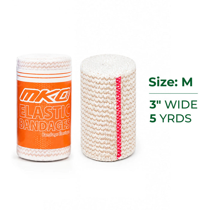 MKO Elastic Bandages size Medium with dimensions