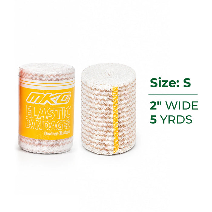 MKO Elastic Bandages size Small with dimensions