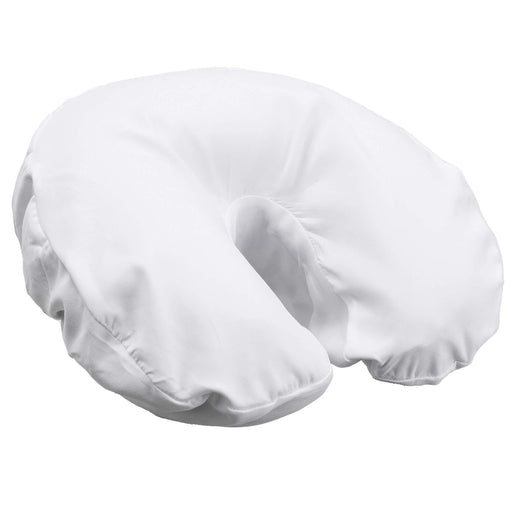 White Microfiber Face Cradle Cover on crescent pad