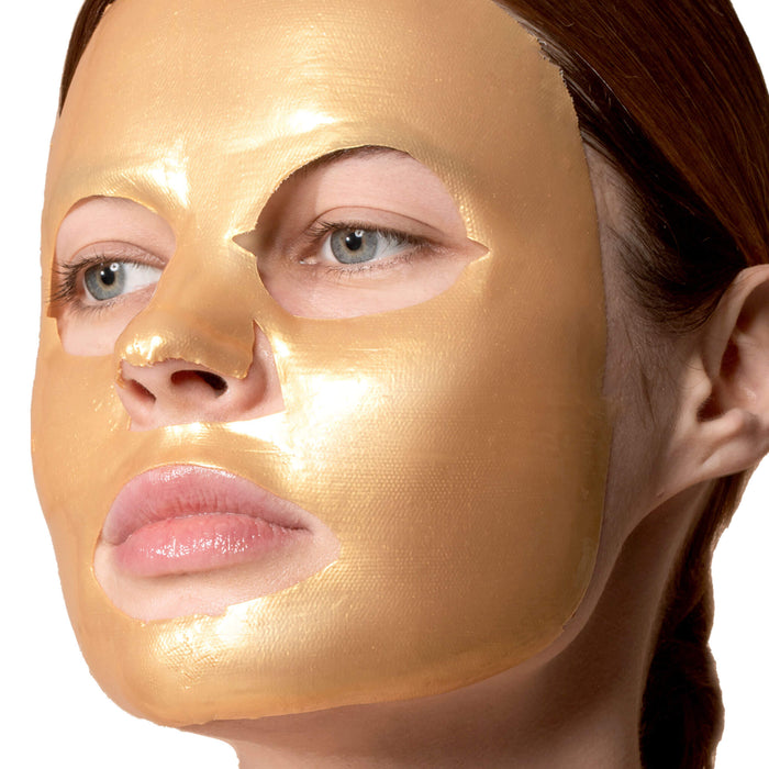 MondSub Gold Collagen Facial Mask Sheet on female model