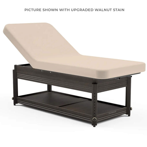 Oakworks Clinician adjustable lift assist backrest treatment table with tilt back