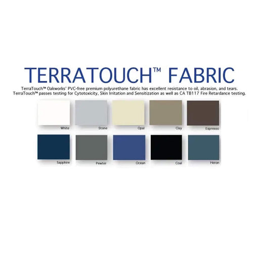 Oakworks fabric colour swatches