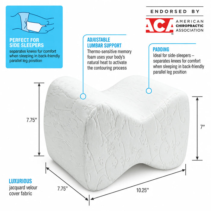 ObusForme memory foam leg spacer with contoured support for side sleepers