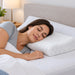 ObusForme Comfort Sleep contoured pillow supporting the neck while side sleeping