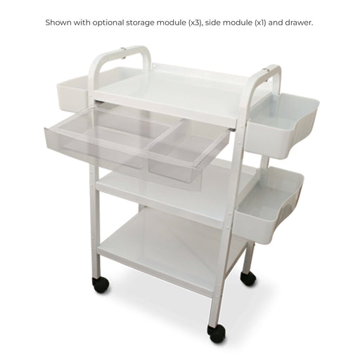 ML100 Rolling Clinic Trolley with optional storage modules and drawer