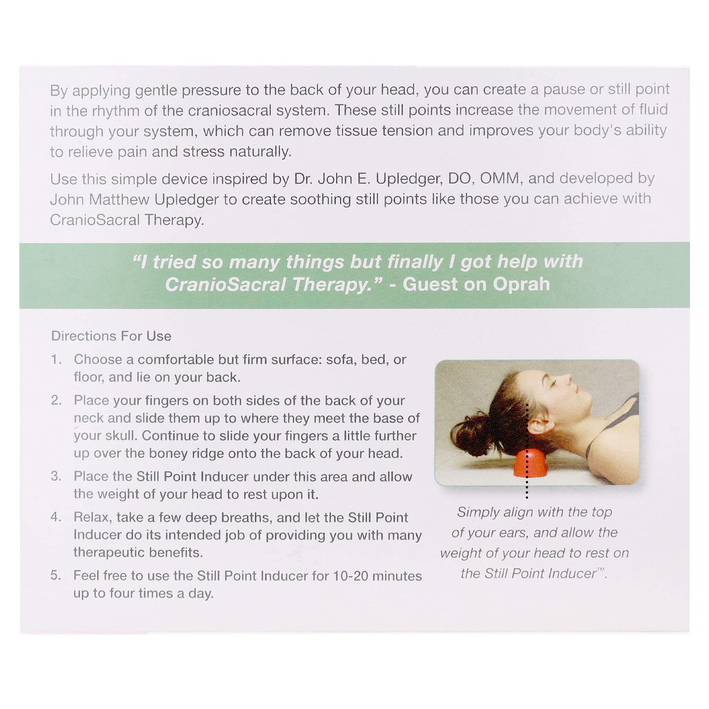 Original Upledger Still Point Inducer | Relieving Migraine