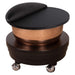 Pedicure bowl stand with copper bowl