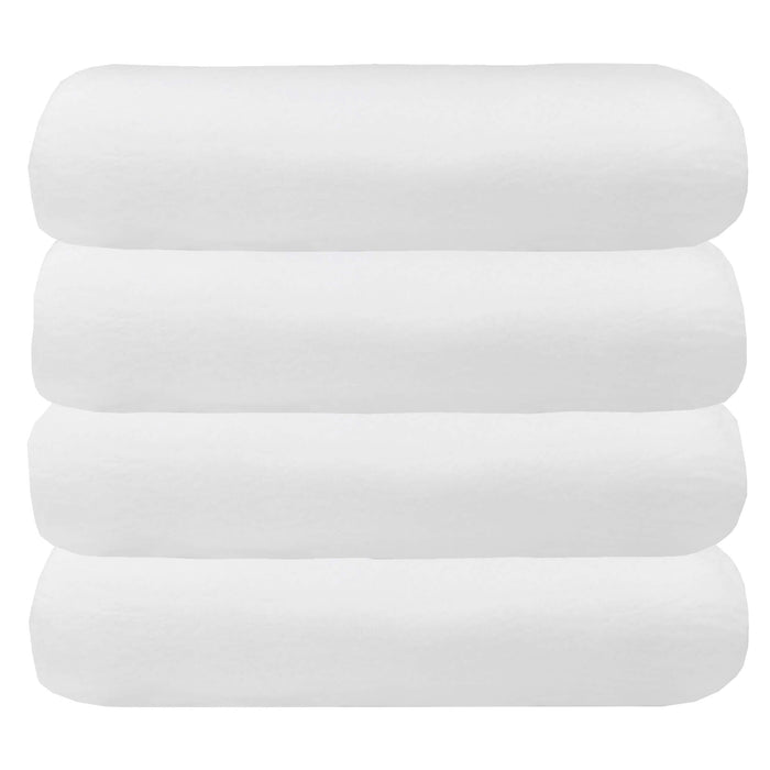 Premium White Polar Fleece Blanket stacked