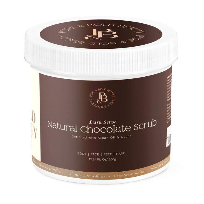 Pure and Bold Natural Chocolate Scrub for spa at home luxury