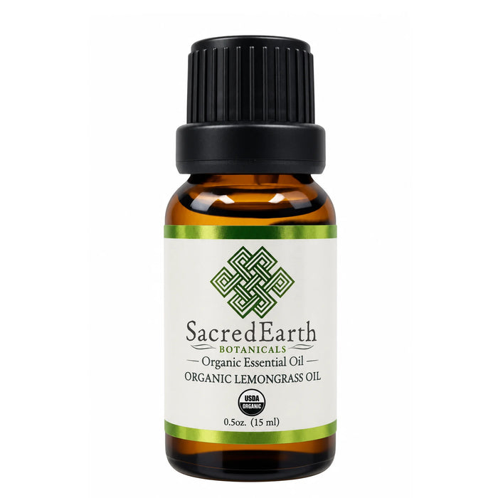 SacredEarth Organic Lemongrass Essential Oil 15ml