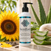 Organic aloe vera, sunflower and lavender botanicals featured in SacredEarth Vegan Massage Lotion 8 oz 236ml