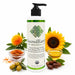 SacredEarth Organic Massage Oil ingredients including USDA Certified Organic sunflower oil, safflower oil, olive oil, jojoba oil and non-GMO vitamin E for skin nourishment and hydration