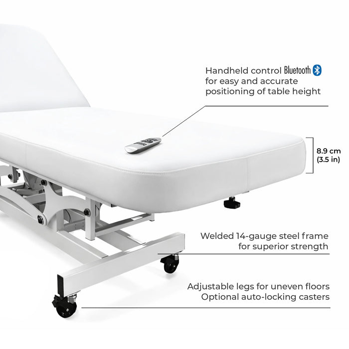 features of Silhouet-Tone electric spa treatment table in white color
