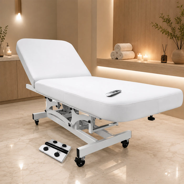 spa use of Silhouet-Tone electric spa treatment table in white color