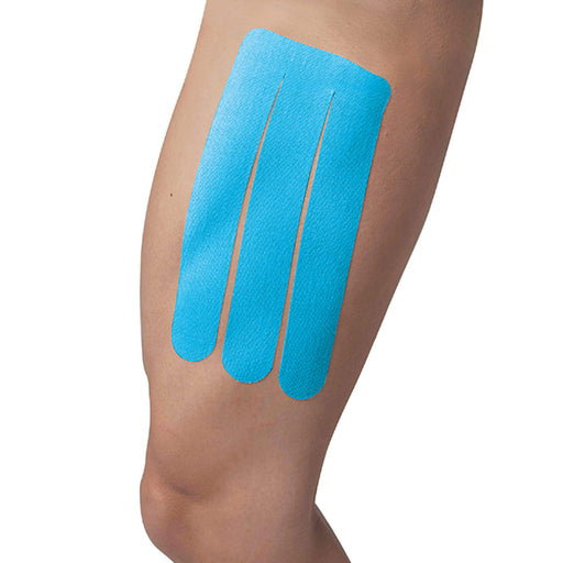 SpiderTech Pre cut tape Groin blue on models leg