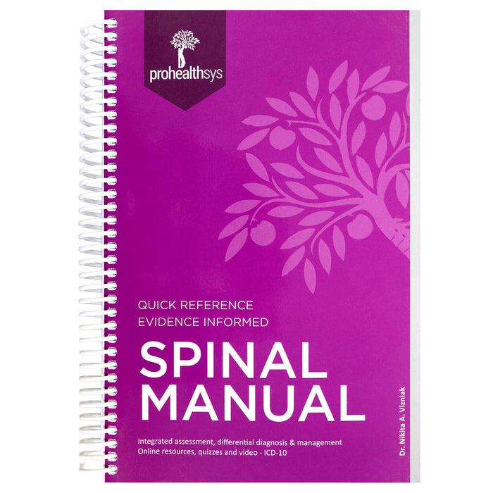 Spinal Manual Textbook front cover with spiral binding 