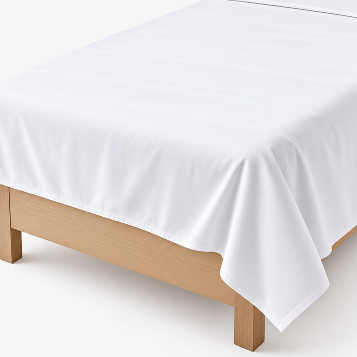T200 Percale Flat Twin Bed Sheets 72x108