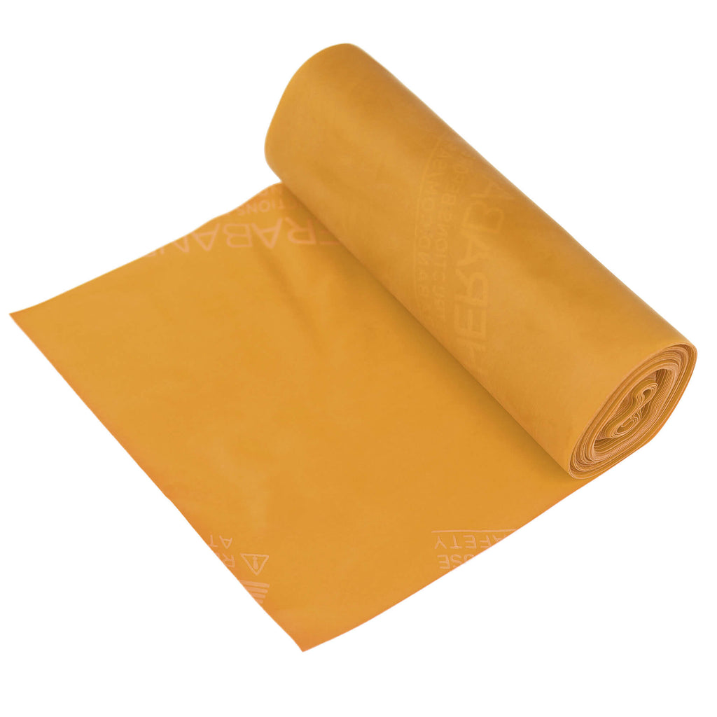 TheraBand Gold Resistance Band – Sold By The Foot – Max Strength Physical Therapy Latex Band