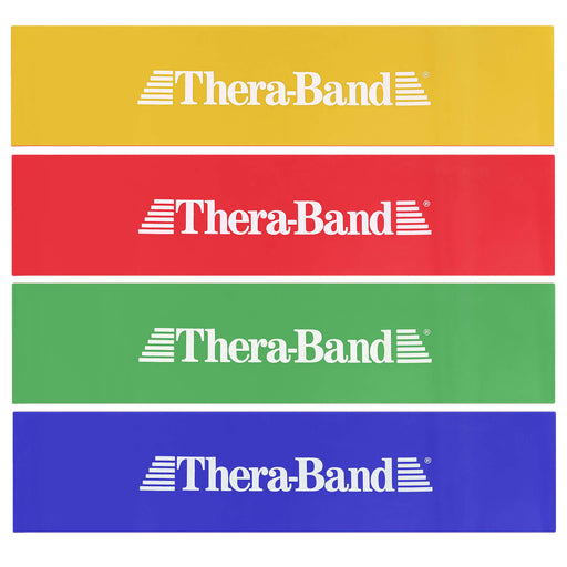 TheraBand Resistance Loop Bands in four available colours