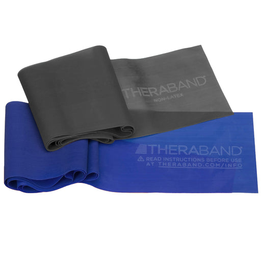 Theraband Recovery Kits latex free bands Black and Blue