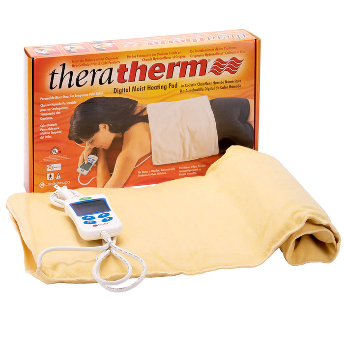Theratherm Moist Heating pad out of box showing pad and control unit
