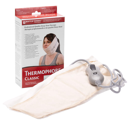 Thermophore Classic Cervical Heating Pad 4 x 17 out of box showing control unit
