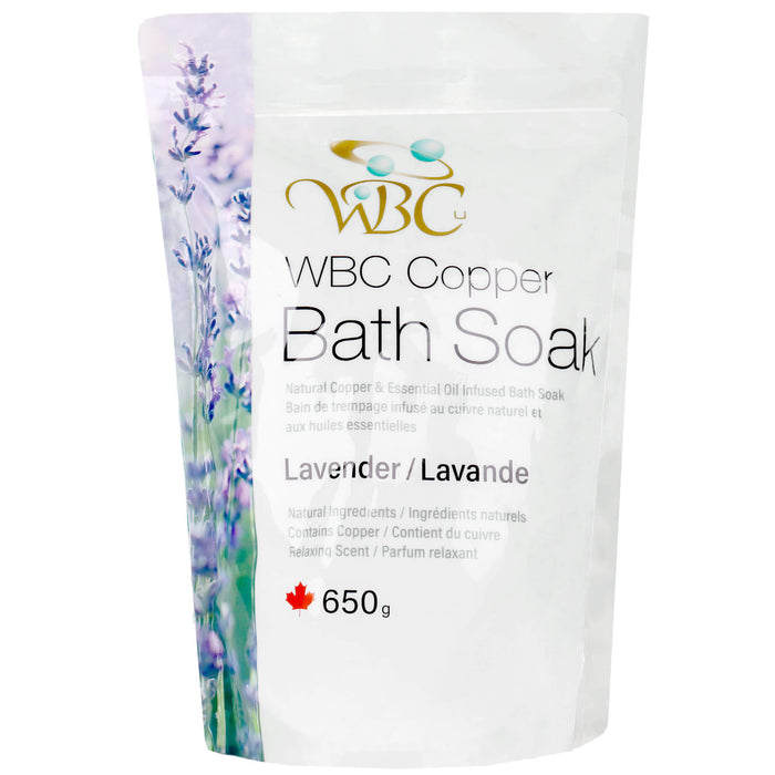 650g Lavender WBC Copper Bath Salts pouch
