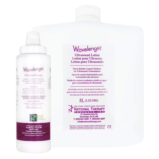 Wave Length Ultrasound lotion cube and bottle